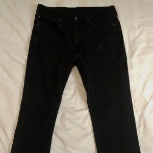 Mens Levi's Jeans Black 514 32x30